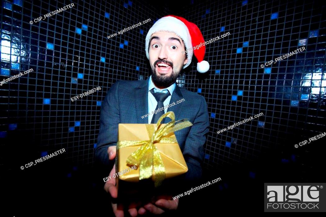 Stock Photo: Offering gift.