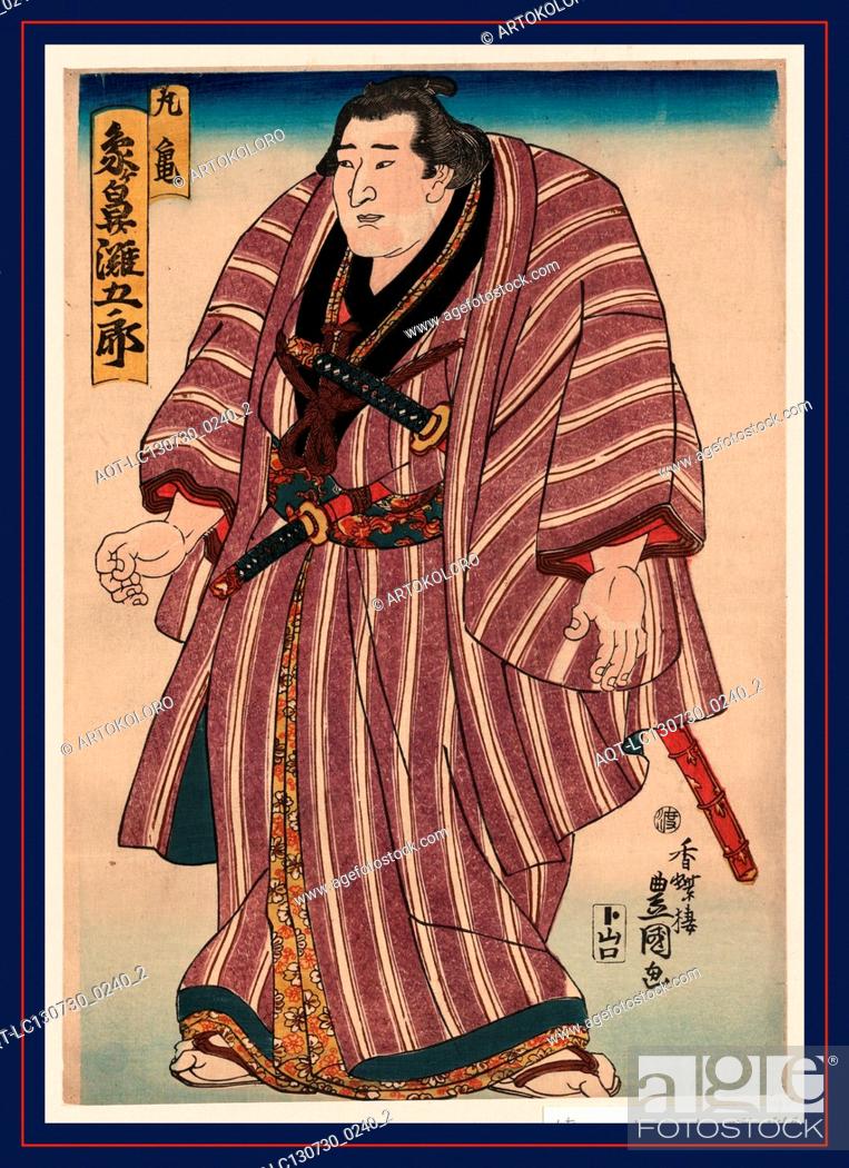 Stock Photo: Zogahana nadagoro, The sumo wrestler Zogahana Nadagoro., Utagawa, Toyokuni, 1786-1865, artist, [between 1844 and 1848], 1 print : woodcut, color ; 36.