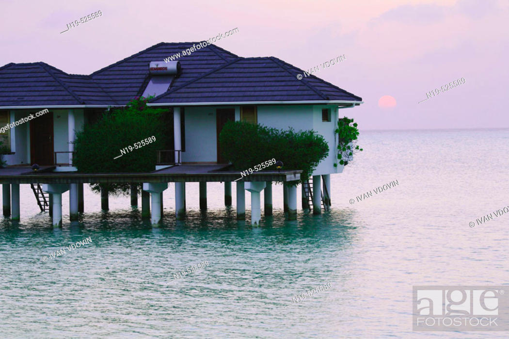 Stock Photo: Hotel. Maldives Islands. Indian Ocean.