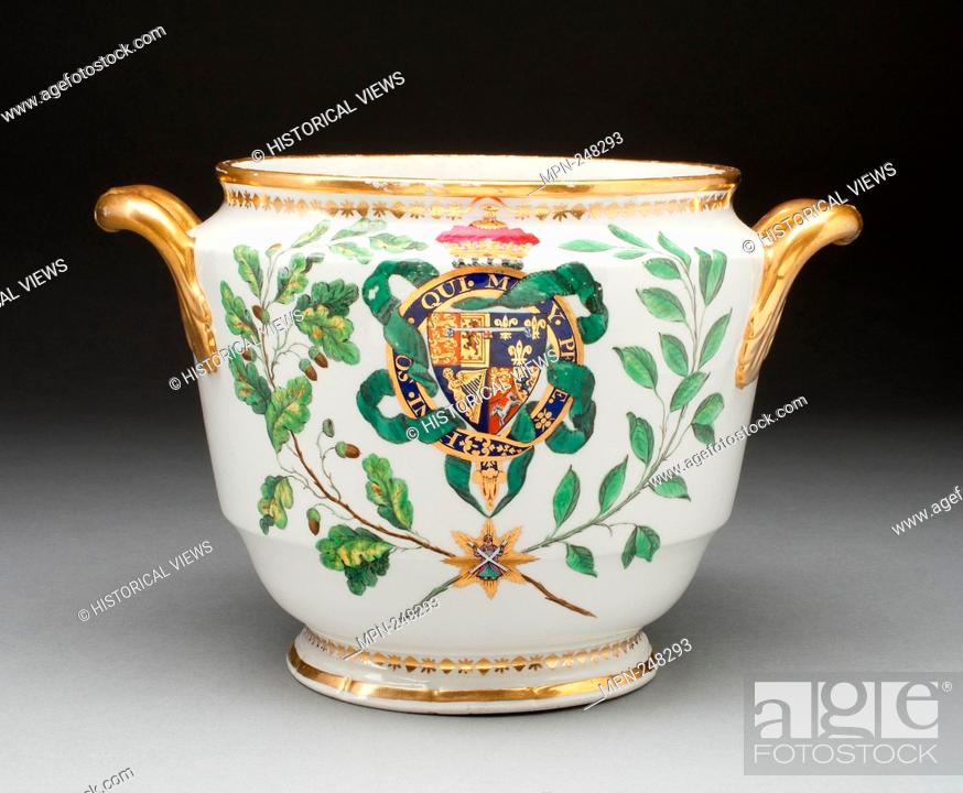 Stock Photo: Wine Cooler from the Duke of Clarence Service - 1789/90 - Worcester Porcelain Factory (Flight Period) Worcester, England.