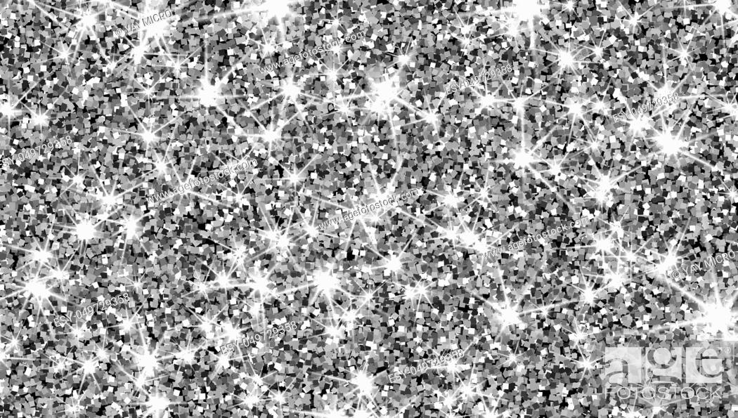 Silver glitter texture or background Royalty Free Vector