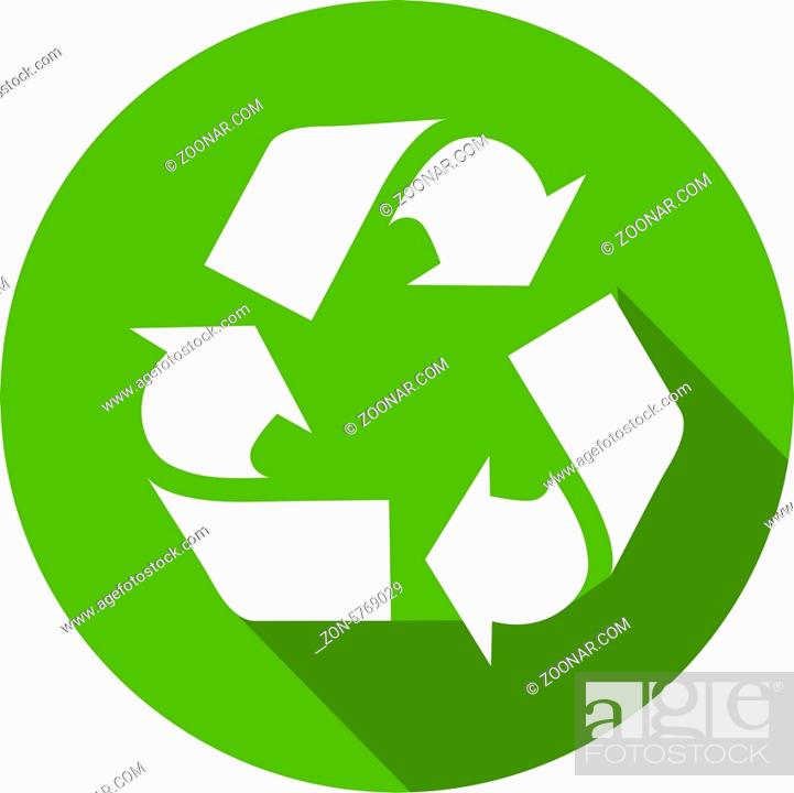Stock Photo: Ecology Flat Icon with shadow. Vector EPS 10.