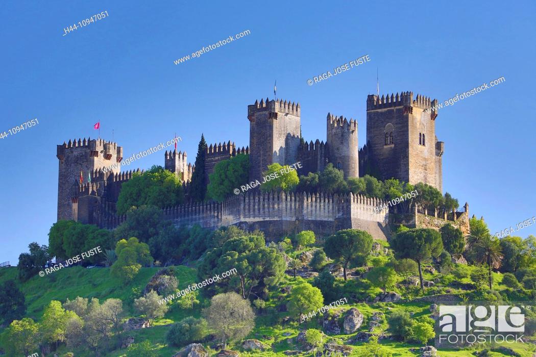 Stock Photo: Spain, Europe, Andalucia, Region, Cordoba, Province, Almodovar del Rio, City, Castle, Guadalquivir, almodovar, Arab, architecture, castle, fortress, history.