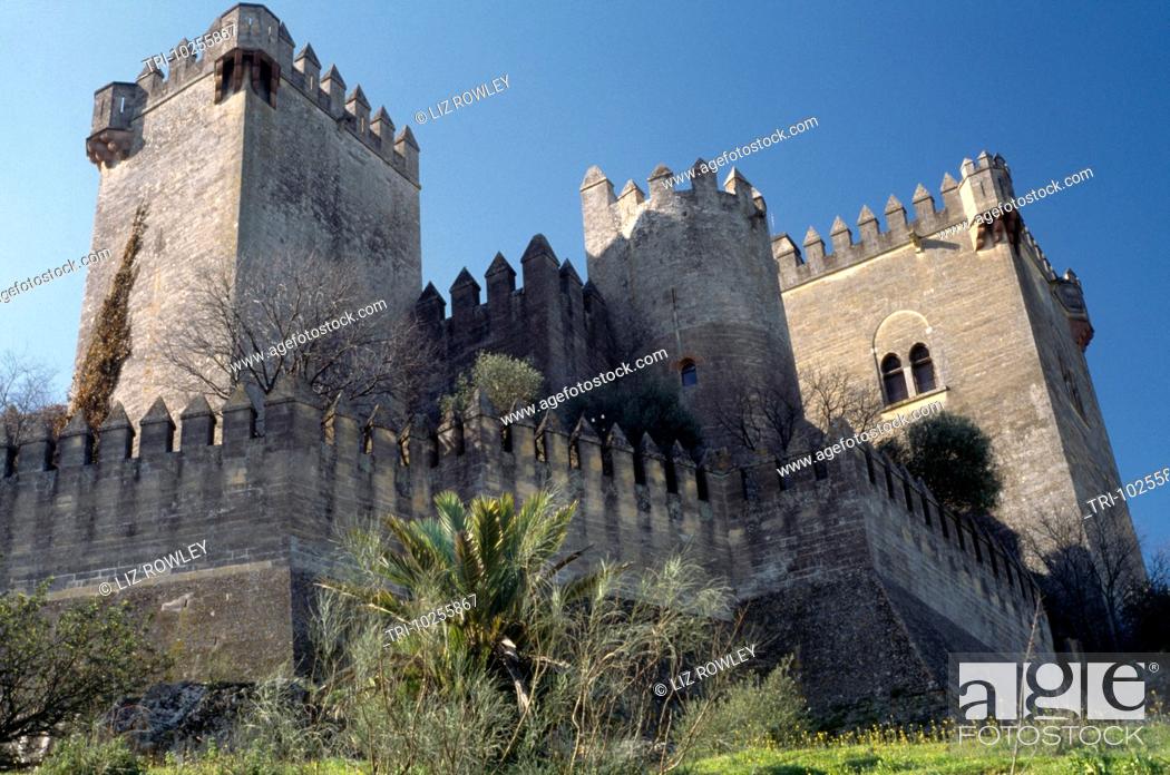 Stock Photo: Spain Almodovar Del Rio Castle.