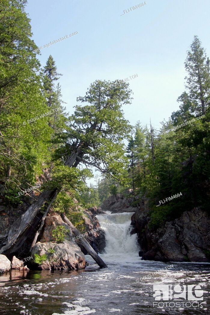 Stock Photo: Fat Man's Falls, Lady Evelyn River, Lady Evelyn-Smoothwater Provincial Park, Temagami, Ontario.