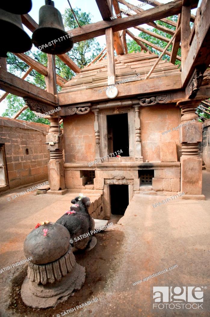 Stock Photo: Renovating of old someshwar temple at Rajwadi , Sangmeshwar , Ratnagiri , Maharashtra , India.