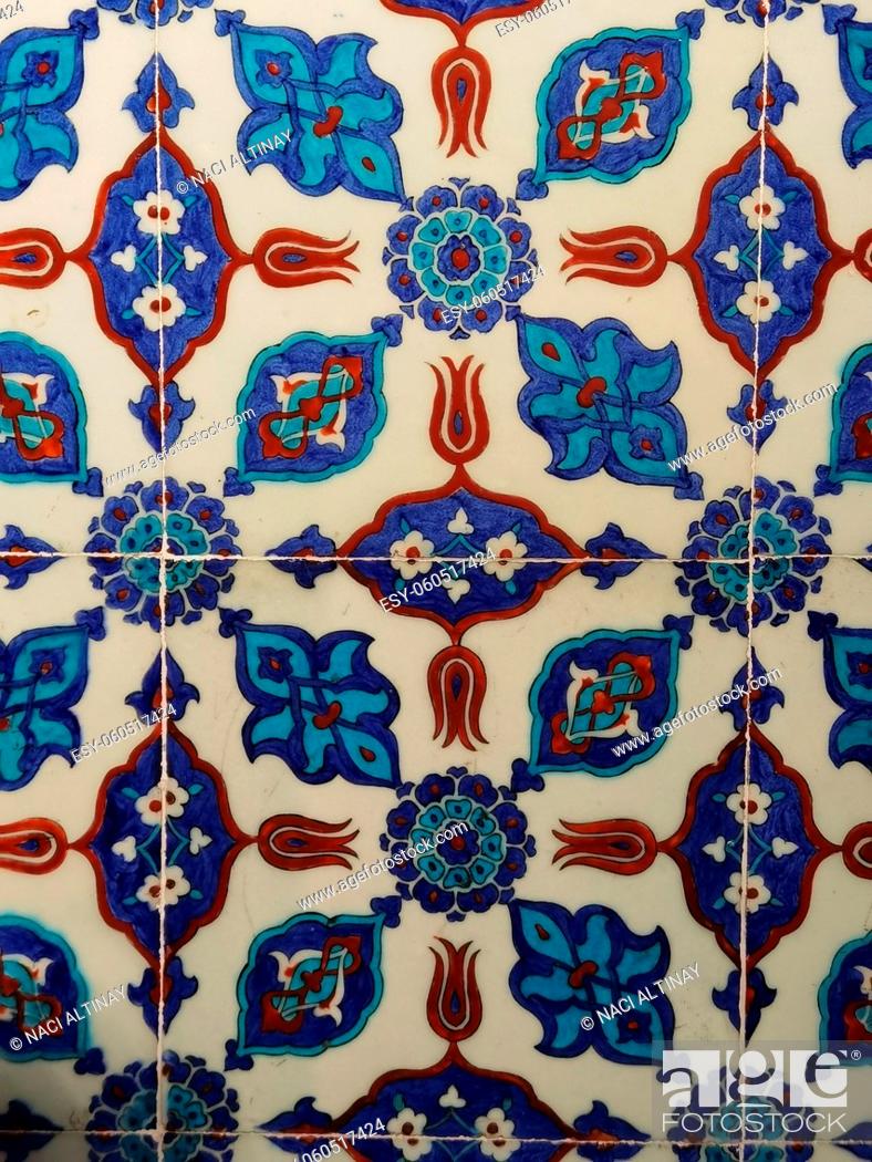 Stock Photo: Famous tiles on mosques in Istanbul from the 16th century.