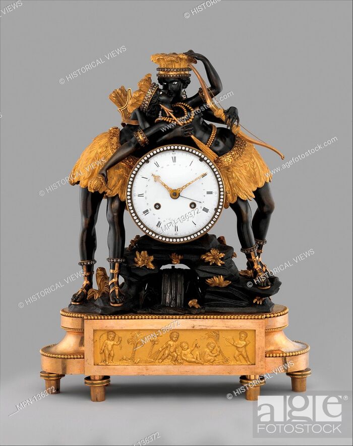 Stock Photo: Clock. Maker: Clockmaker: Laurent Ridel (French, active 1789); Maker: Case attributed to Jules-Simon Deverberie (French, active 1788-1820, died ca.