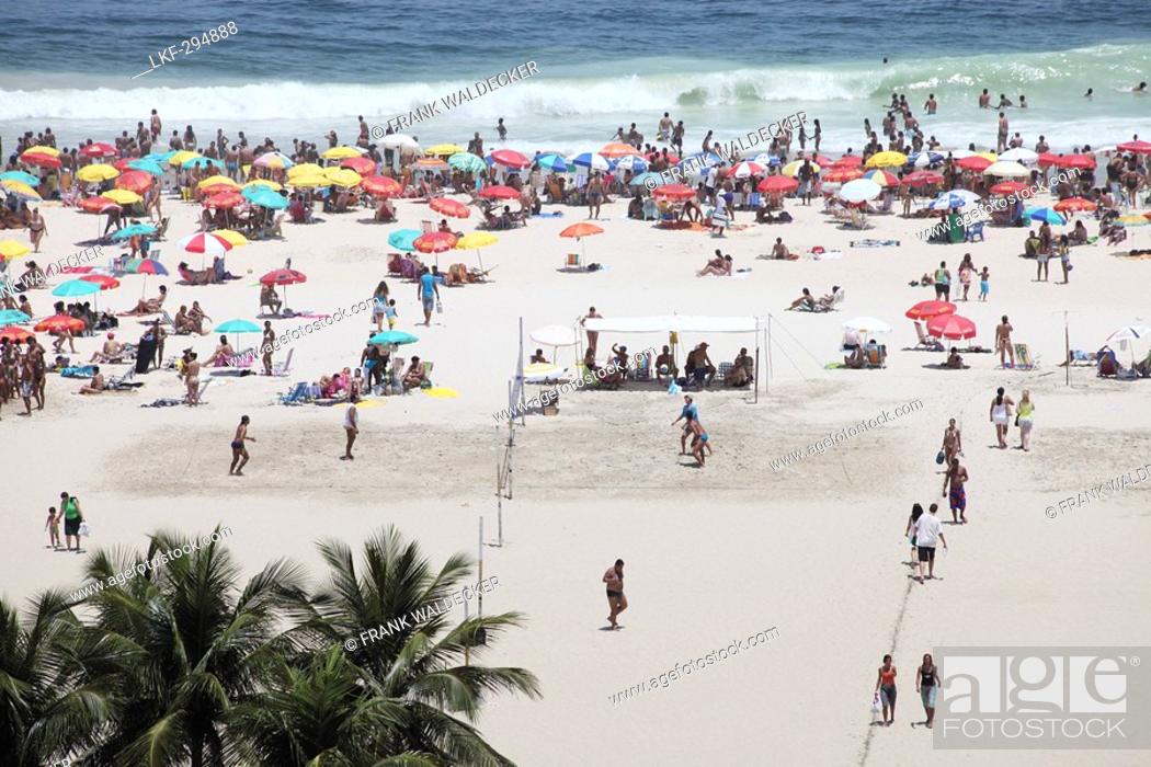 The famous Copacabana Beach in Rio de Janeiro, Brazil 