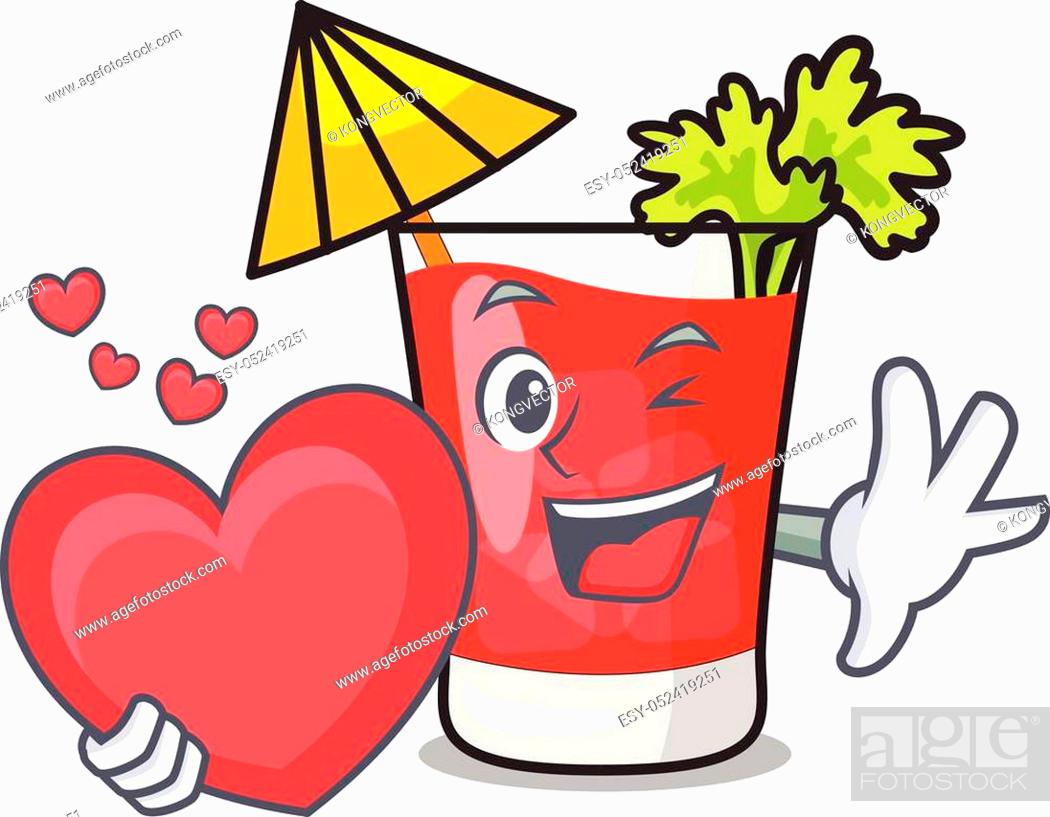 With heart bloody mary mascot cartoon vector illustration, Stock Vector,  Vector And Low Budget Royalty Free Image. Pic. ESY-052419251 | agefotostock