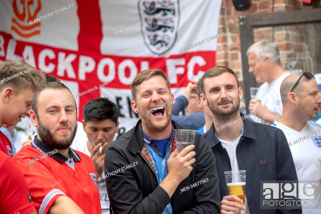 Stock Photo: 2018 FIFA World Cup Round of 16 match between Colombia and England at the Spartak Stadium in Moscow, Russia. Featuring: Atmosphere Where: Moscow.