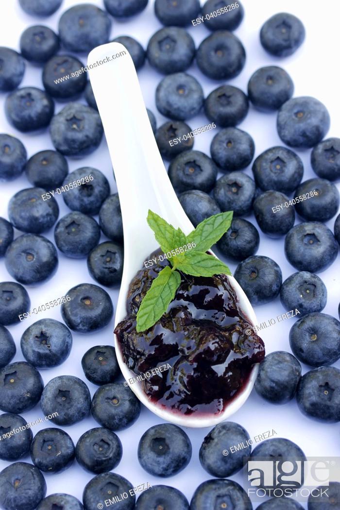 Stock Photo: Blueberry jam.