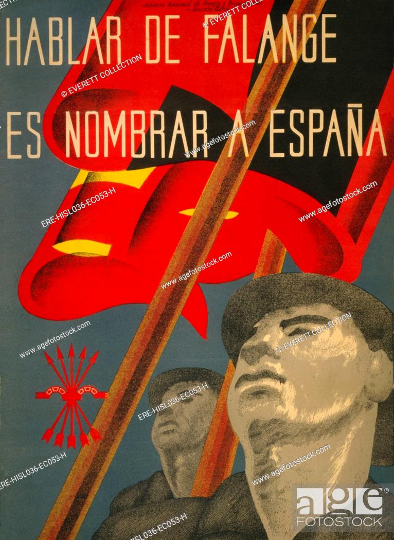 PROPAGANDA WAR SPANISH CIVIL FASCIST FALANGE NATIONALIST SPAIN POSTERBB6951B