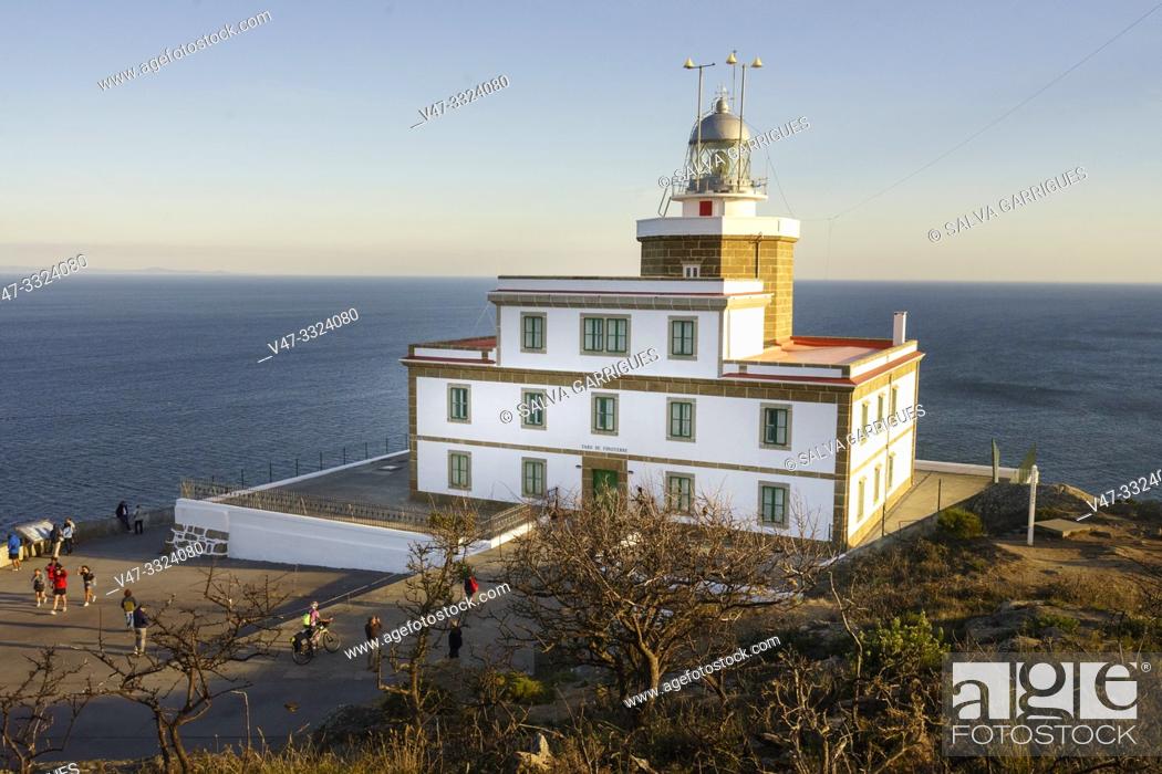 Stock Photo: Cape Finisterre Lighthouse, A Coruña, Galicia, Spain.