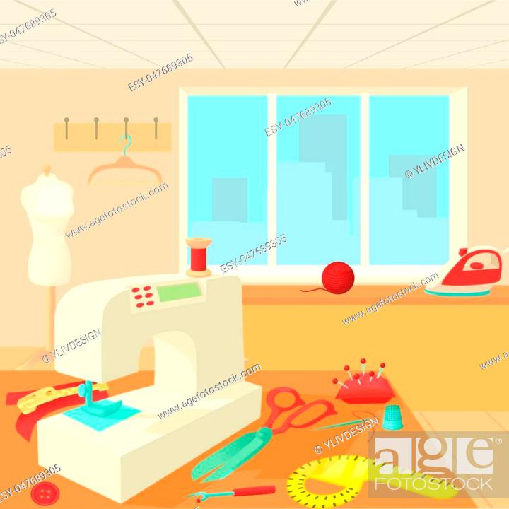 Tailor room concept. Cartoon illustration of tailor room vector concept for  web, Stock Vector, Vector And Low Budget Royalty Free Image. Pic.  ESY-047689305 | agefotostock