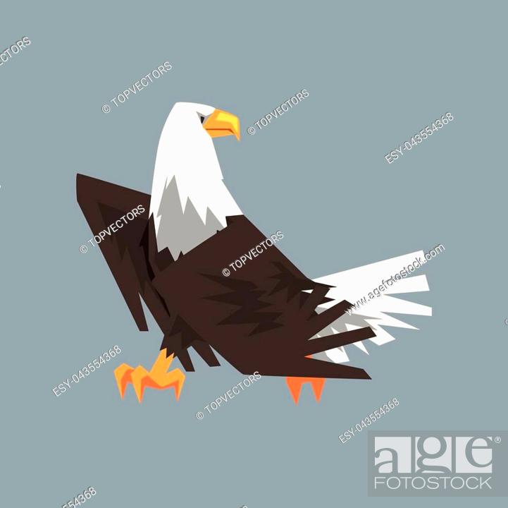 Majestic North American Bald Eagle character, symbol of freedom and  independence vector illustration, Stock Vector, Vector And Low Budget  Royalty Free Image. Pic. ESY-043554368 | agefotostock