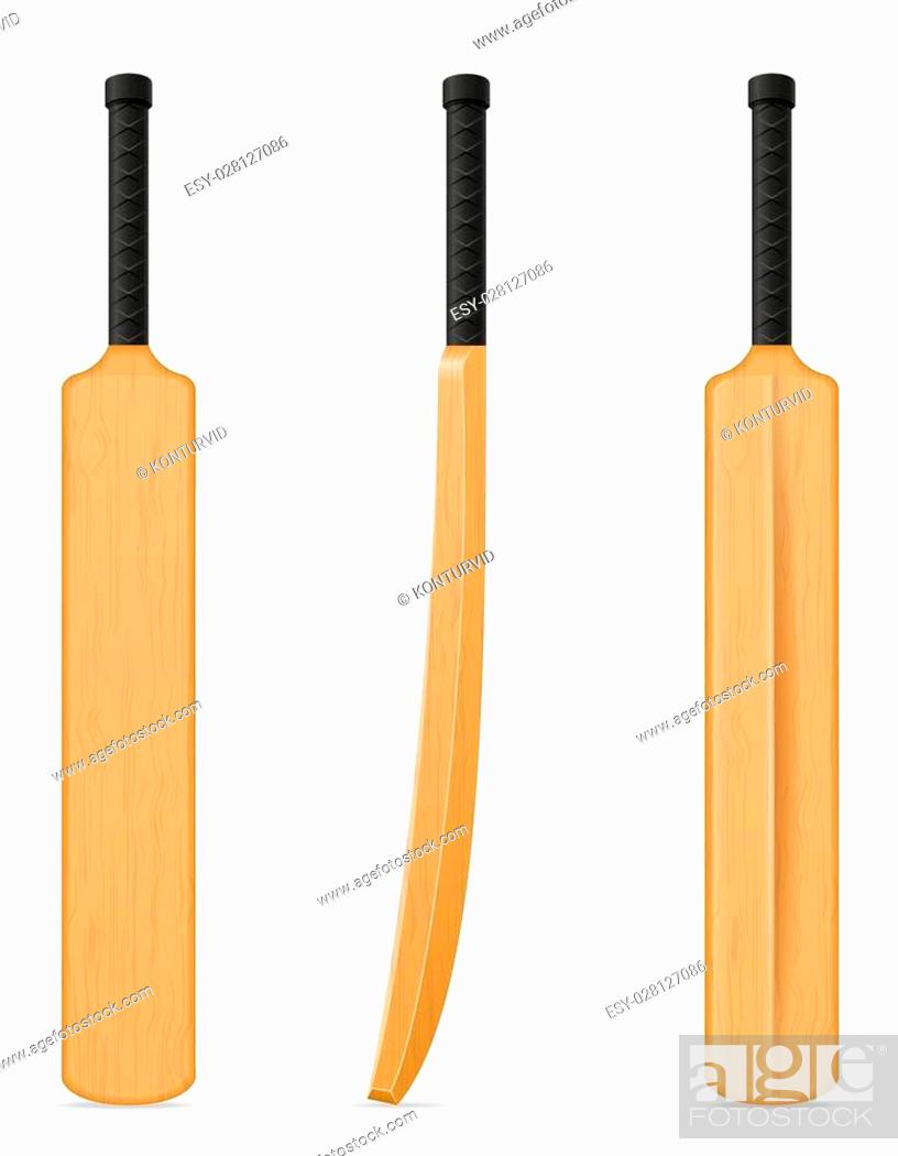 cricket bat vector illustration isolated on white background, Stock Vector,  Vector And Low Budget Royalty Free Image. Pic. ESY-028127086 | agefotostock