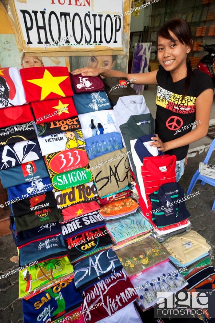 Vietnam, Ho Chi Minh City, Souvenir T Shirt Vendor, Stock Photo, Picture  And Rights Managed Image. Pic. Jai-Tpx15294 | Agefotostock