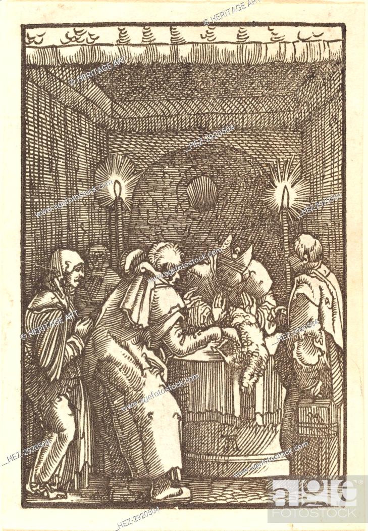 Stock Photo: Joachim's Offering Refused, c. 1513. Creator: Albrecht Altdorfer.