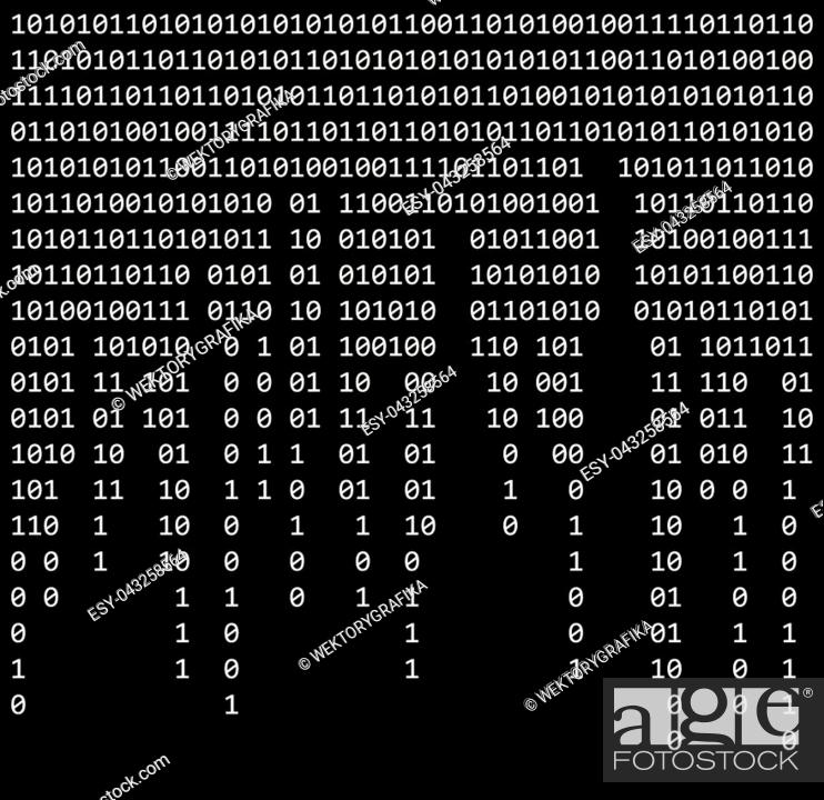 binary code zero one matrix black background beautiful banner wallpaper  design illustration, Stock Vector, Vector And Low Budget Royalty Free  Image. Pic. ESY-043258564 | agefotostock
