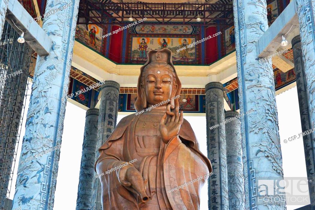 Stock Photo: Statue of the goddess of Mercy or Guan Yin.