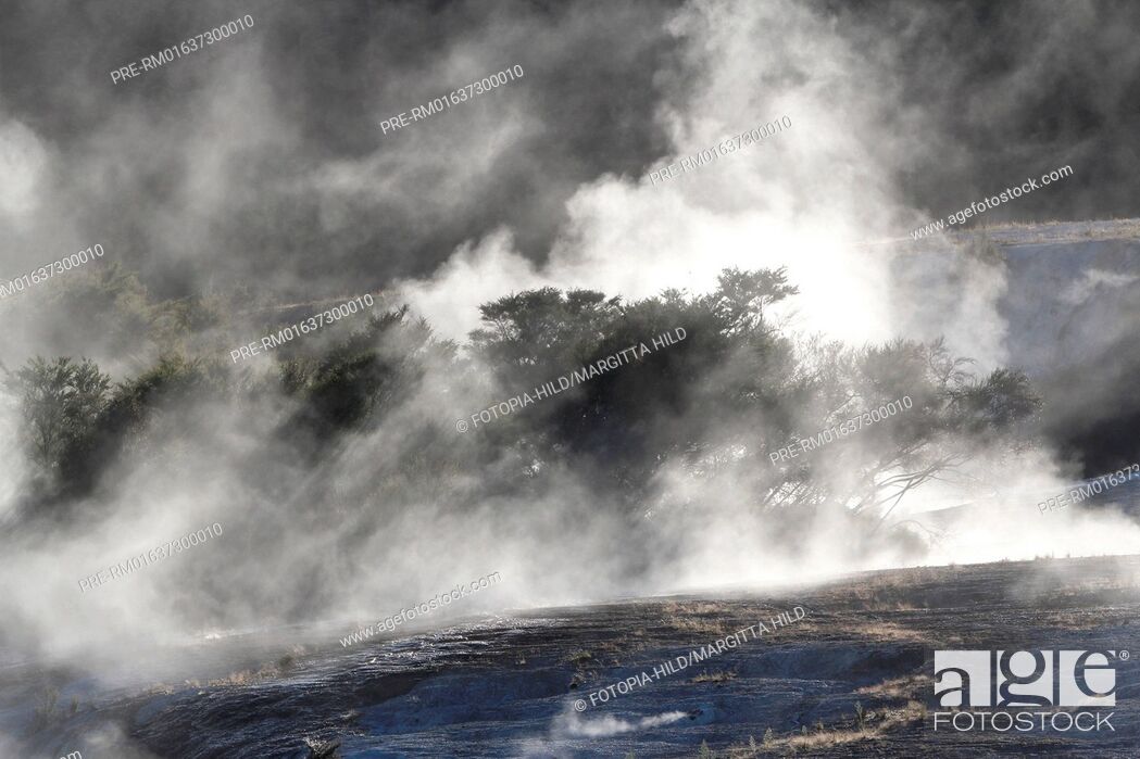 Stock Photo: Orakei Korako, highly active geothermal area, Taupo Volcanic Zone, North Island, New Zealand / Orakei Korako, Geothermisches Gebiet, Taupo Volcanic Zone.