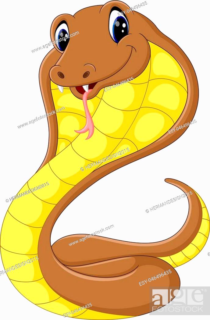 illustration of Cute cobra snake cartoon, Stock Vector, Vector And Low  Budget Royalty Free Image. Pic. ESY-046496435 | agefotostock