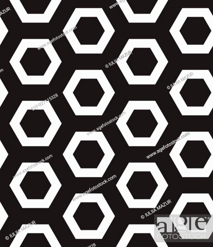 Stock Photo: Vector seamless pattern. Modern stylish clasical texture. Repeating hexagons, geometric figures.