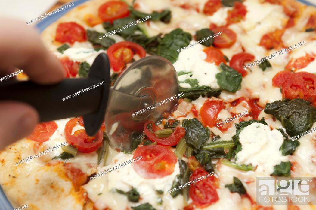 Stock Photo: pizza.