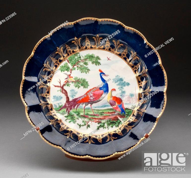 Stock Photo: Dish - About 1770 - Worcester Porcelain Factory Worcester, England, founded 1751 - Artist: Worcester Royal Porcelain Company, Origin: Worcester, Date: 1765-1775.