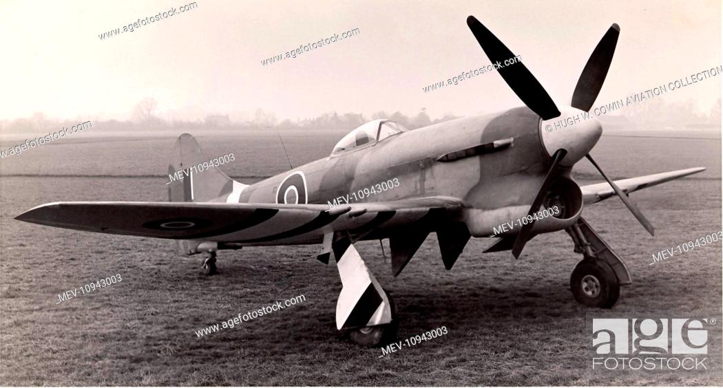 Hawker Tempest V -developed from the Typhoon, the Tempest helped counter  the dreaded V-1, Stock Photo, Picture And Rights Managed Image. Pic.  MEV-10943003 | agefotostock