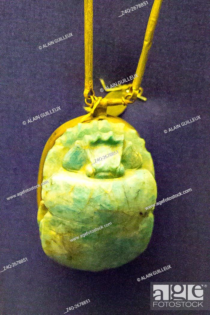 Stock Photo: Egypt, Cairo, Egyptian Museum, jewellery of the royal necropolis of Tanis : Amulet found in the burial of Wendjebauendjed.