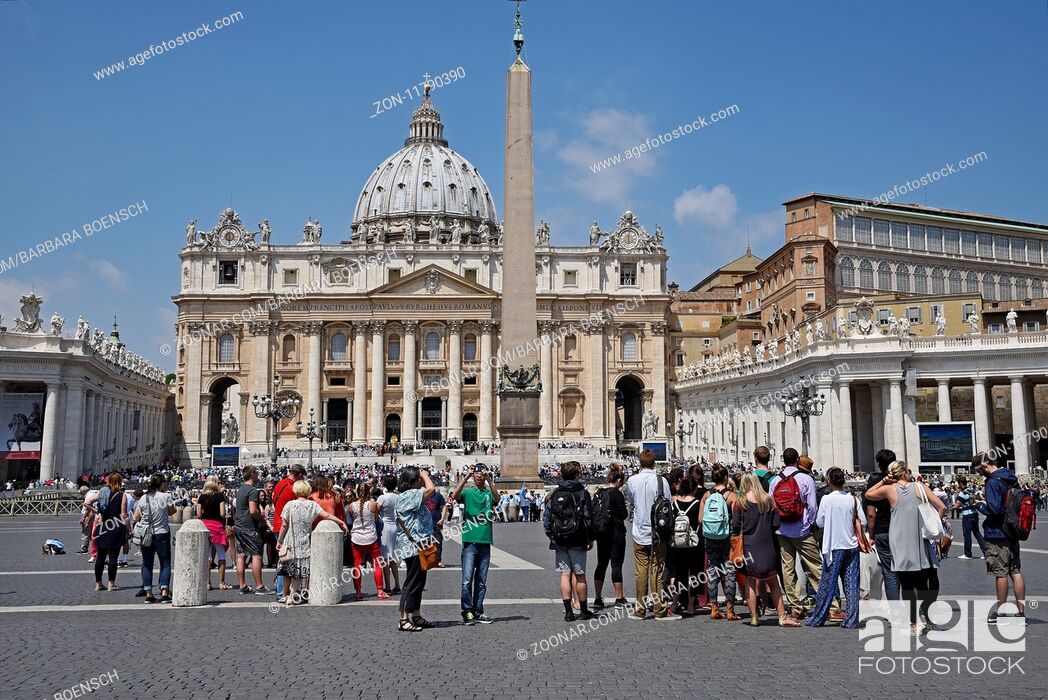 Stock Photo: St. Peter's Basilica, St. Peter's Square, vatican, Rome, Italy, Europe, Petersplatz, Petersdom, Rom, Italien, Europa.