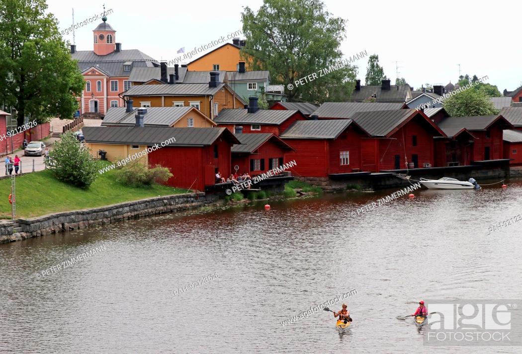 Stock Photo: Porvoo in southern Finland was granted municipal rights by the Swedish King Magnus Erikkson in 1346. It is therefore the second oldest town in Finland.
