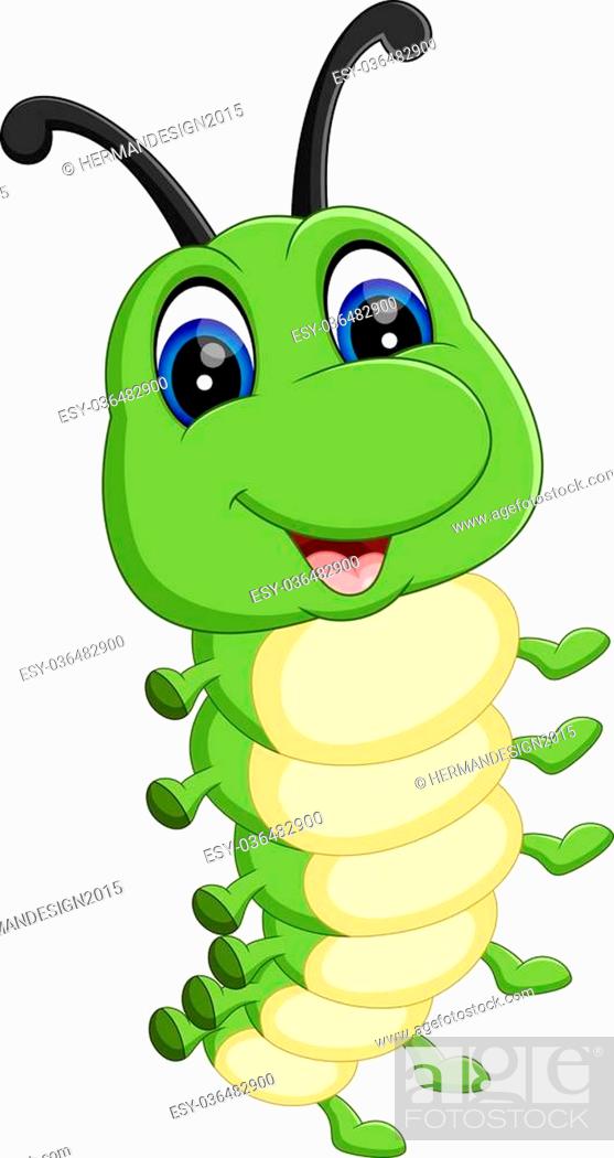 illustration of Cute caterpillar cartoon, Stock Vector, Vector And Low  Budget Royalty Free Image. Pic. ESY-036482900 | agefotostock