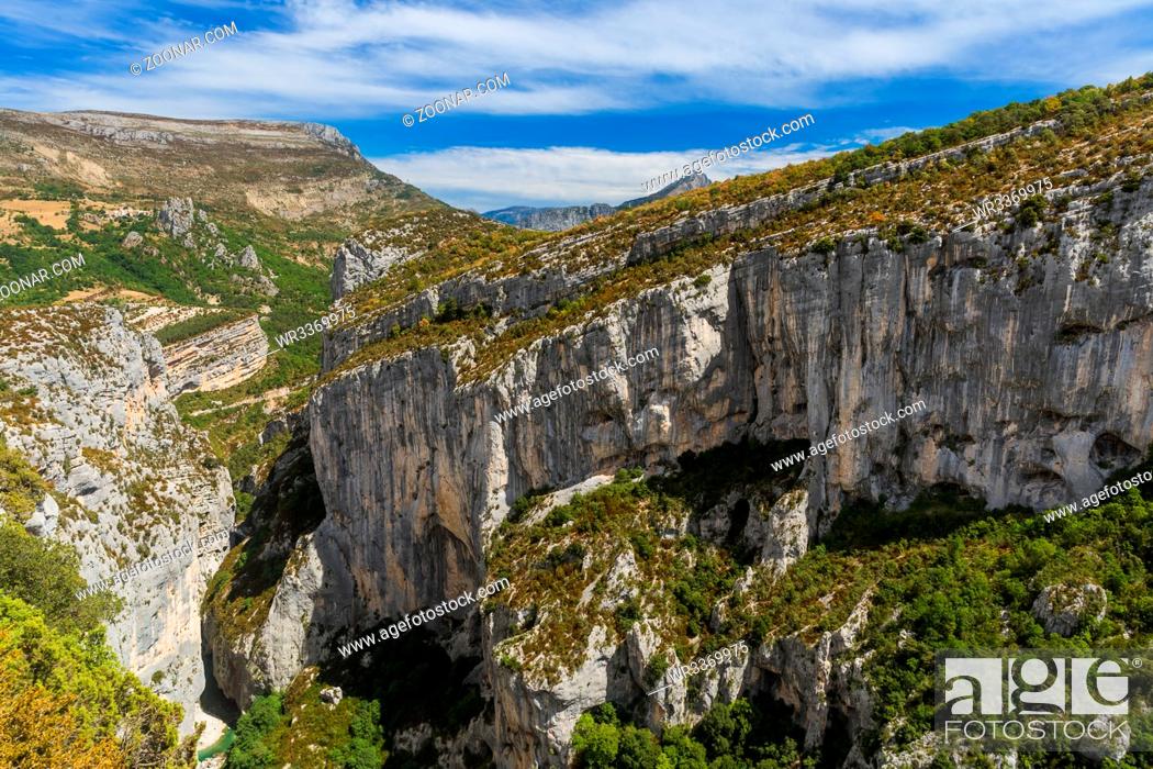 Stock Photo: Canyon of Verdon in Provence France - travel and nature background.