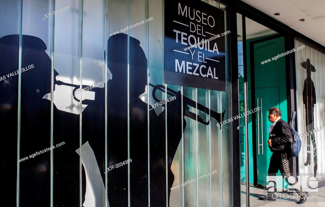 Stock Photo: Tequila and Mezcal museum, Plaza Garibaldi, Mexico City, Mexico.