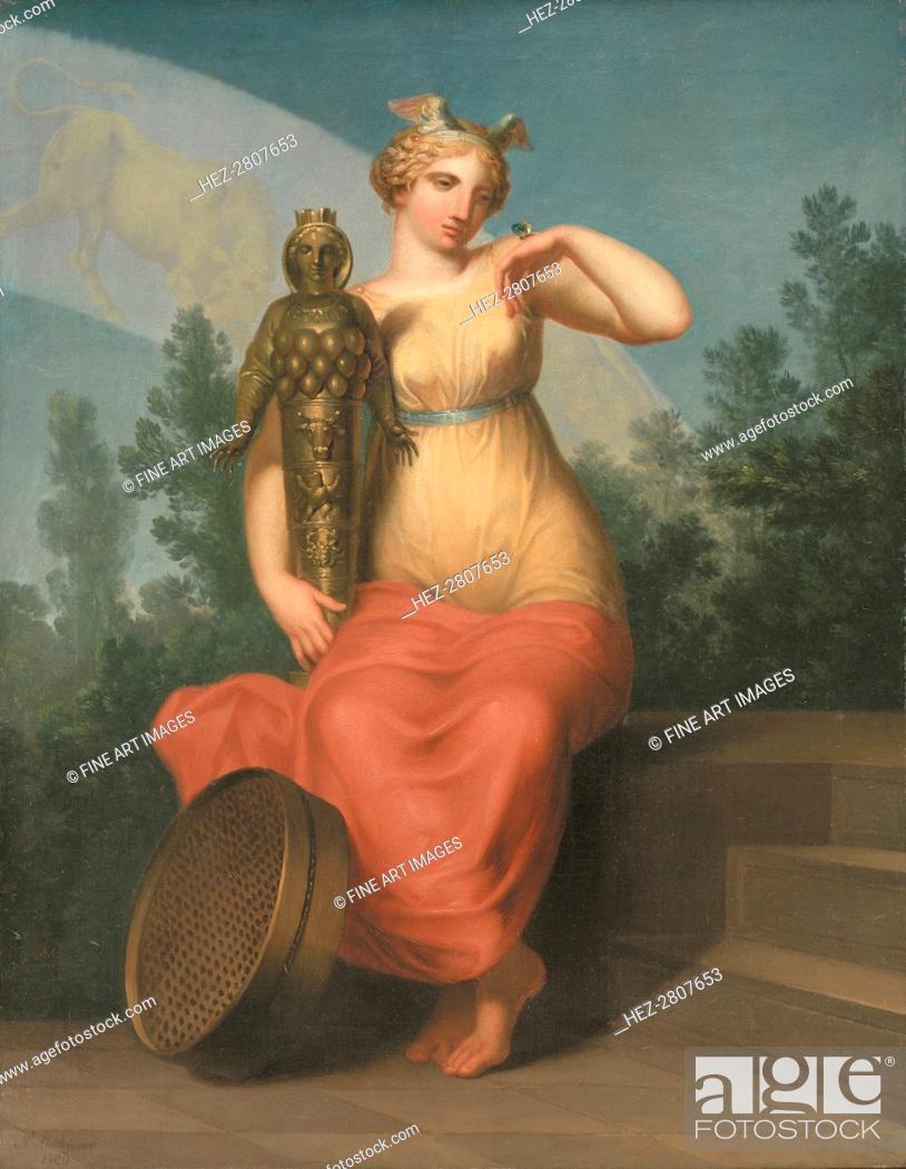 Stock Photo: Philosophy. Allegorical Figure, 1800. Creator: Abildgaard, Nicolai Abraham (1743-1809).