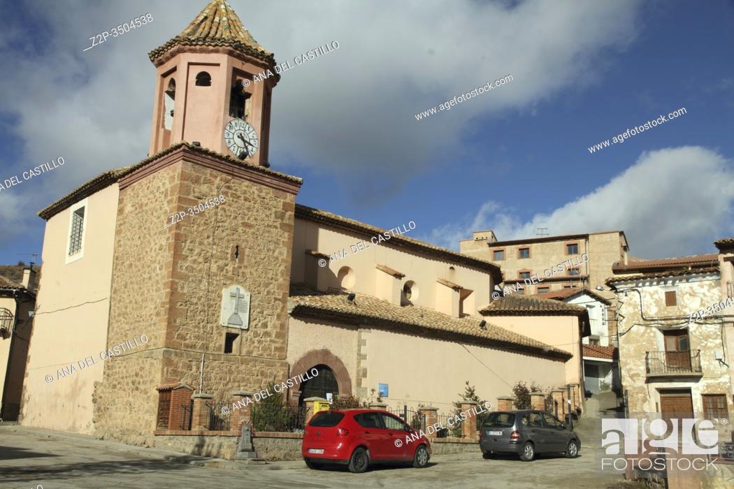 Stock Photo: Picturesque architecture Albarracin mountains Teruel Spain.