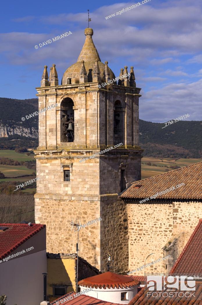 Stock Photo: Iglesia de la Asunción de Nuestra Señora. Santa Cruz de Campezo. Ã. lava. País Vasco. España.
