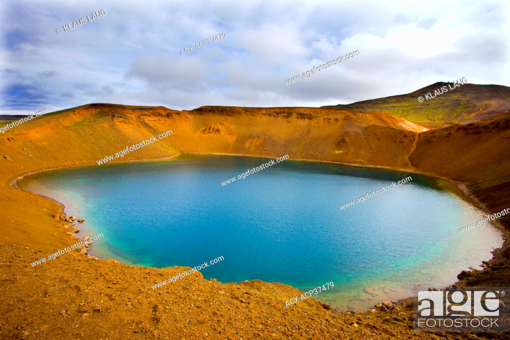 Stock Photo: Viti Crater, Askja Caldera, Krafla Volvano, Iceland.