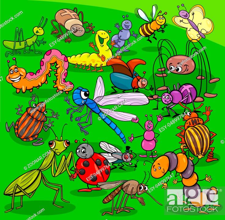 Cartoon Illustration of Insects and Bugs Animal Characters Group, Stock  Photo, Picture And Low Budget Royalty Free Image. Pic. ESY-048997647 |  agefotostock