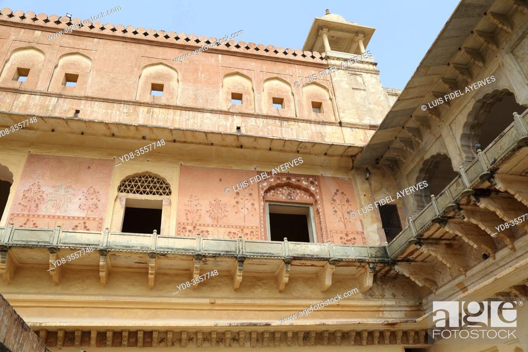Stock Photo: Amber Fort, near Jaipur, Rajasthan, India, Asia.