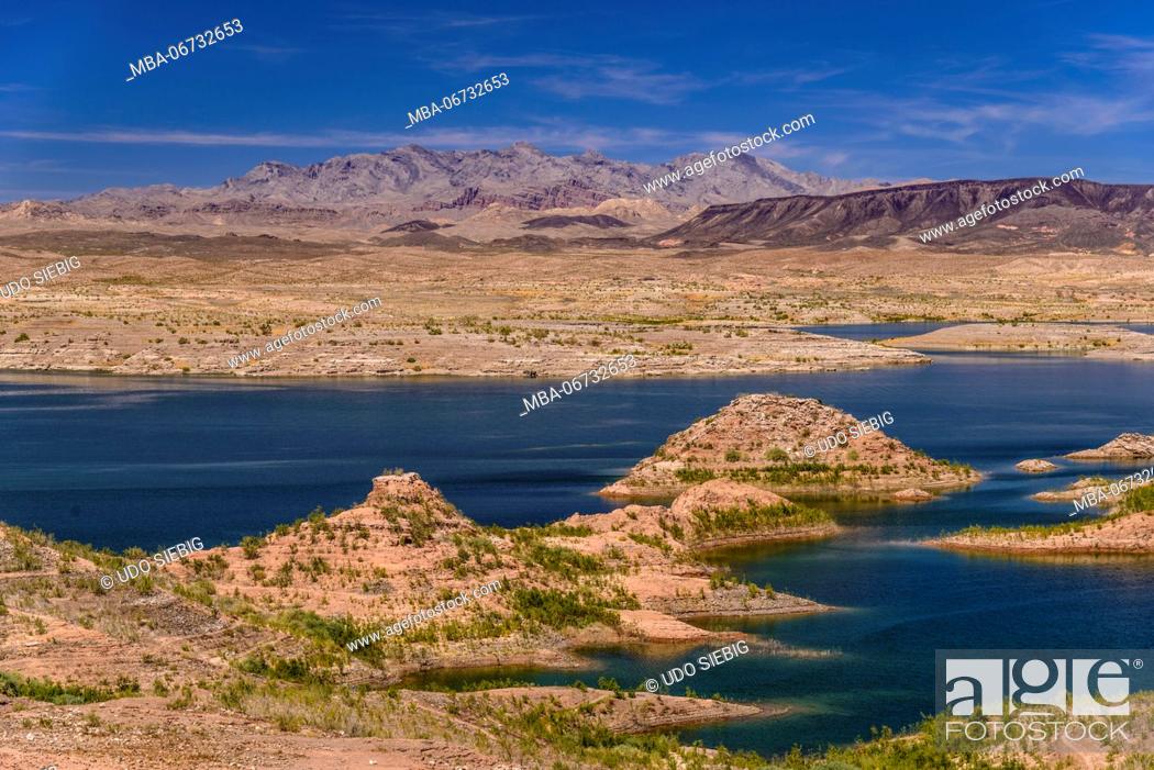 Stock Photo: The USA, Nevada, Clark County, Boulder city, Lake Mead National Recreation Area, Boulder Basin, Las Vegas Bay.