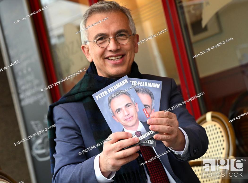 Stock Photo: 09 December 2022, Hessen, Frankfurt/Main: Peter Feldmann (SPD), Frankfurt's mayor who was voted out of office, presents his autobiography entitled ""Sozi.