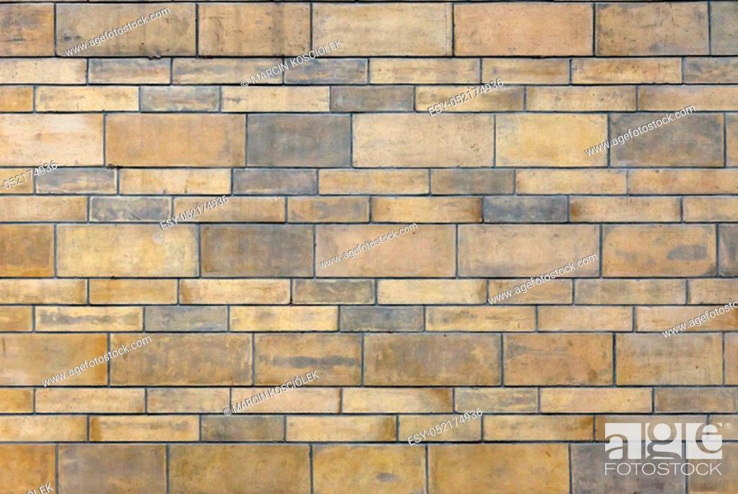 Background Made Of Yellow Brick Wall Texture Stock Photo Picture And Low Budget Royalty Free Image Pic Esy 052174936 Agefotostock - Yellow Brick Wall Tiles