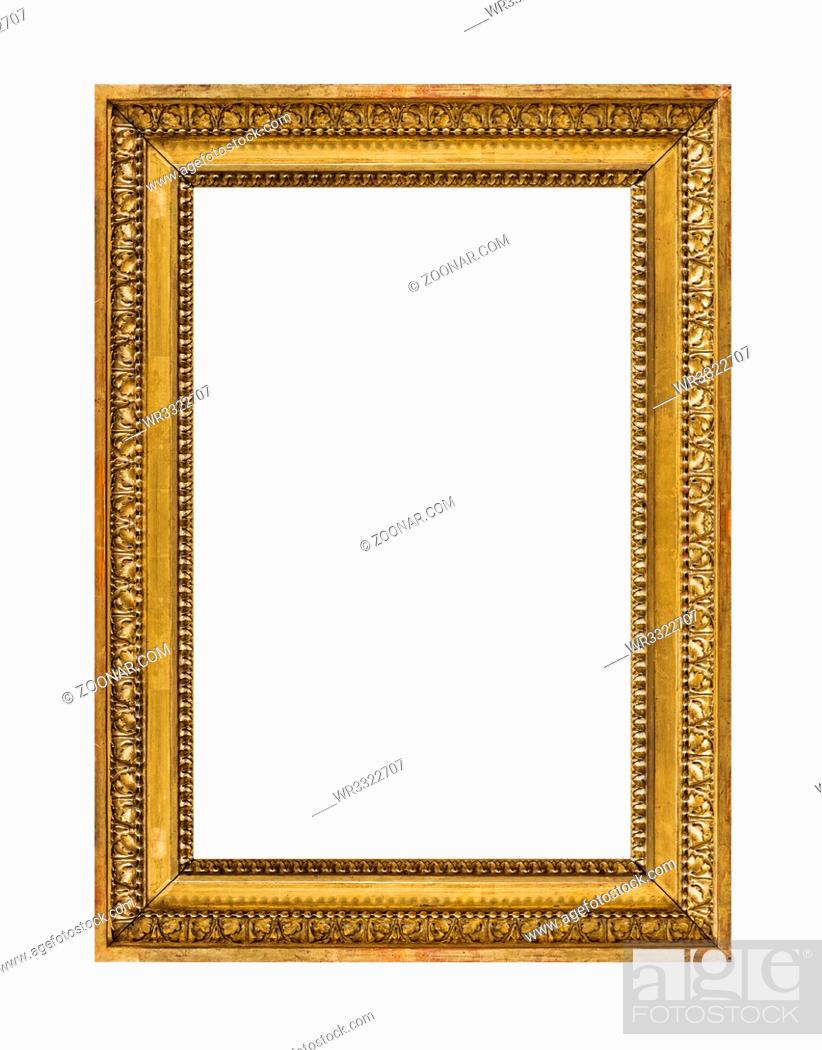 Imagen: Old wooden picture frame isolated on white background.