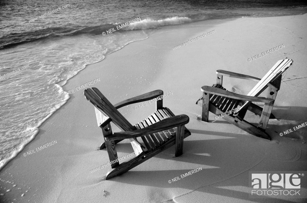 Chairs On A Beach Seychelles Stock Photo Picture And Rights