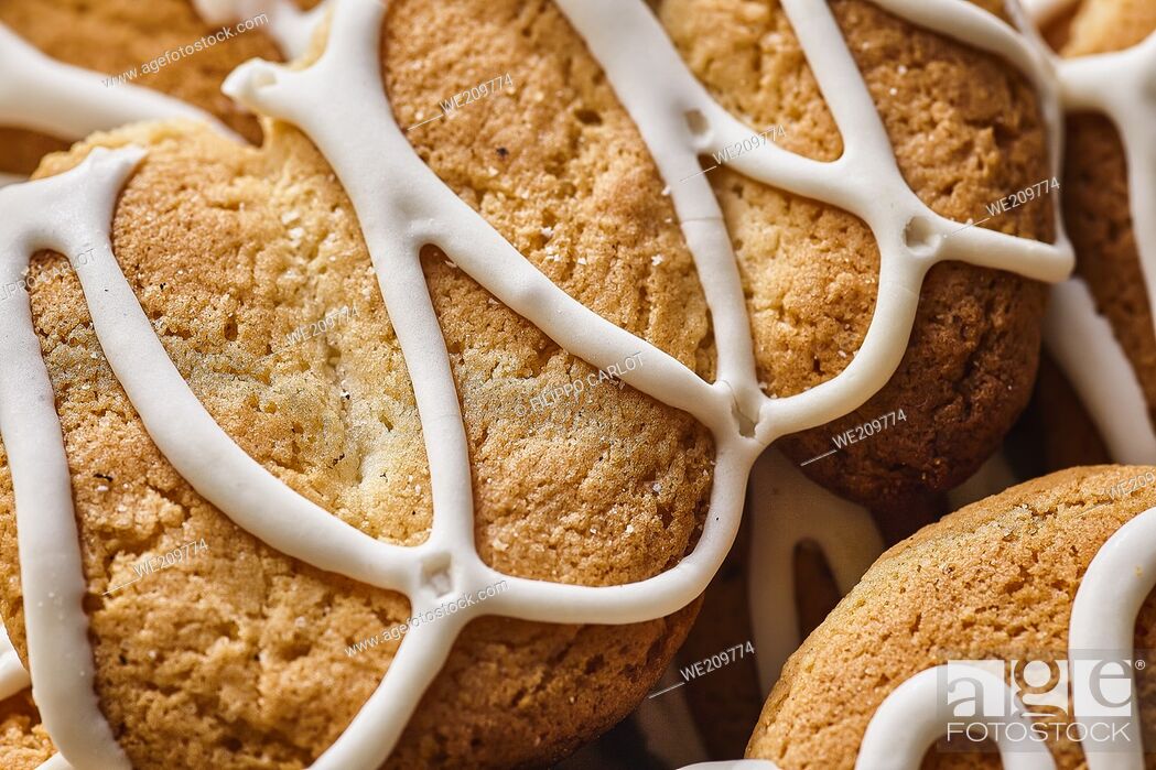 Photo de stock: Texture of gluttonous cookies detail taken with macro lens.