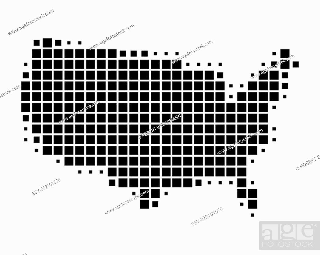 Stock Photo: Karte der USA.